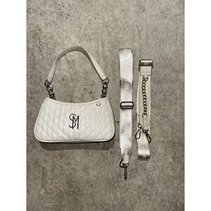 Steve Madden Women's Quilted Shoulder Bag Lavender Chain Strap Elegant Purse